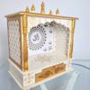 Mandir Templo Hindu Artesanal Off-White e Dourado com Iluminação Om