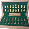 Jogo de Xadrez em Miniatura de Madeira para viagem (Artesanato Indiano)