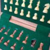 Jogo de Xadrez em Miniatura de Madeira para viagem (Artesanato Indiano)