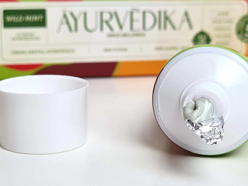 Kit 3 Creme Dental Ayurvèdika Sabor Wild Mint Sem Flúor 100g