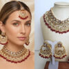 Conjunto completo de semi joia indiana para festas Durga Gold