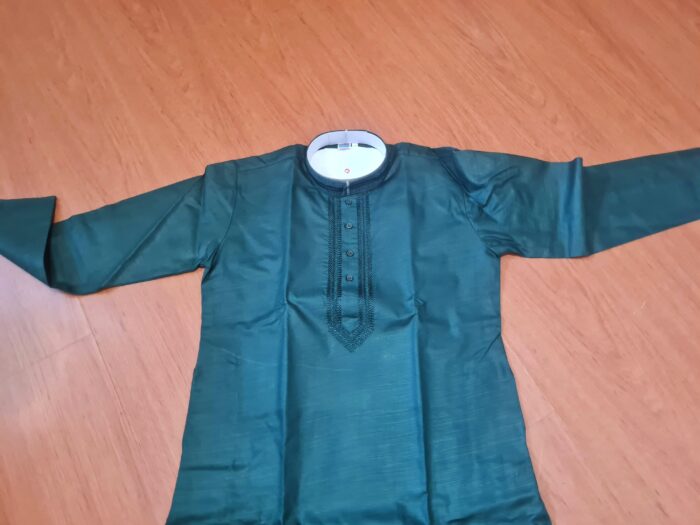 Conjunto de vestuário masculino para festas indianas Kurta verde com calça