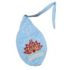 Japamala Bead Bag estampa bordada de Narasimha azul