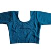 Choli blusinha para usar com saree em azul com pontos de luz