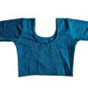 Choli blusinha para usar com saree em azul com pontos de luz