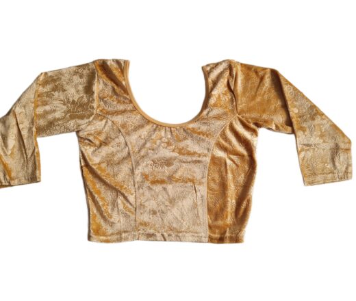 20260517_122351 Choli blusinha para usar com saree em veludo dourado