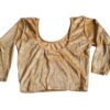 Choli blusinha para usar com saree em veludo dourado