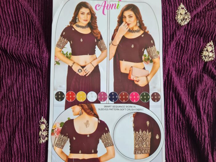 choli bordô e dourada
