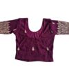 Choli blusinha para usar com saree em bordô bordado