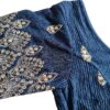 Choli blusinha para usar com saree em azul bordado