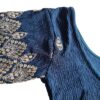 Choli blusinha para usar com saree em azul bordado