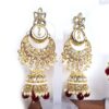 20260529_185145 Conjunto para festas indianas de brinco Jhumka clássico com tikka bordô