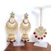 20260529_185151 Conjunto para festas indianas de brinco Jhumka com tikka bordô