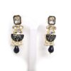 20260529_191450 Brinco indiano dourado e preto com micro pérolas e arabesco no design