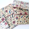 Kit com 4 cadernos indianos artesanais estampa floral de tecido
