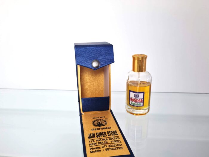 attar de sândalo, feito na Índia de forma artesanal e milenar, concentrado, 35ml
