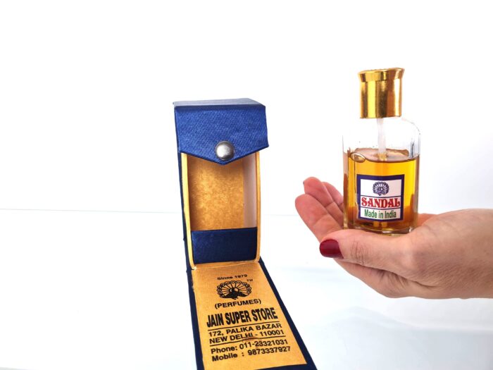Perfume indiano natural e artesanal da Jain Perfumers Sândalo 35ml