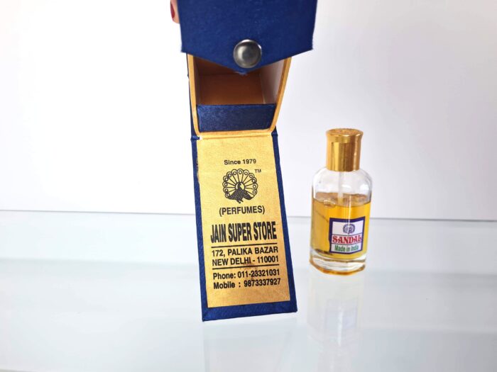 Perfume indiano natural e artesanal da Jain Perfumers Sândalo 35ml