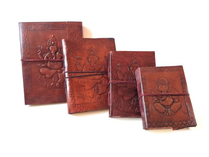 Cadernos de couro indianos de Ganesha