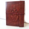 caderno de Ganesha de couro
