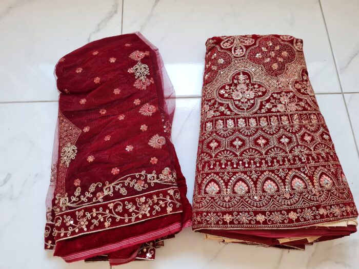 Vestuário completo de noiva indiana luxo Lehenga Choli Dupatta Raj Laxmi