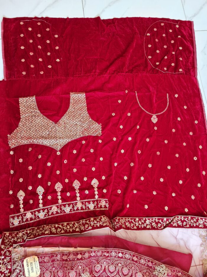 Vestuário completo de noiva indiana luxo Lehenga Choli Dupatta Raj Laxmi