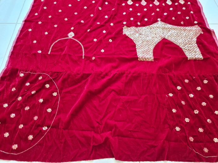 Vestuário completo de noiva indiana luxo Lehenga Choli Dupatta Raj Laxmi