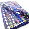 Kit de caderno e caneta indianos de miçangas azul royal