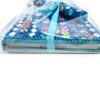 Kit de caderno e caneta indianos de miçangas azul turquesa