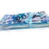 Kit de caderno e caneta indianos de miçangas azul turquesa