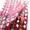 Kit de caderno e caneta indianos de miçangas vermelhas