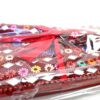 Kit de caderno e caneta indianos de miçangas vermelhas