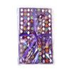 Kit de caderno e caneta indianos de miçangas roxo