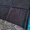 Pashimina indiana de cashmere estampa em preto e azul