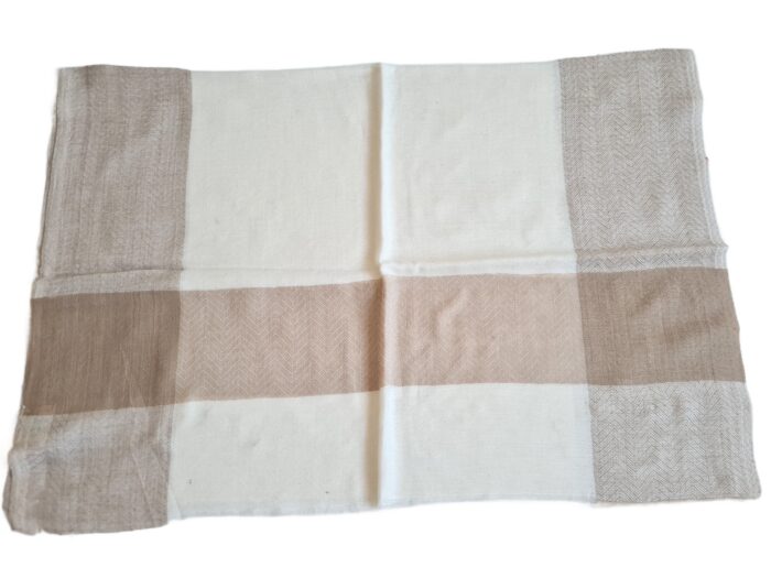 Pashimina indiana de cashmere estampa chevron adamascada tons de nude