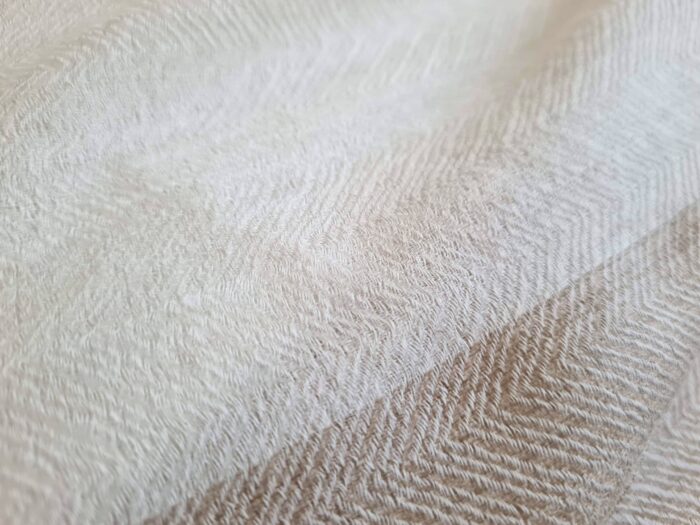 Pashimina indiana de cashmere estampa chevron adamascada tons de nude