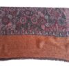 Pashimina indiana de cashmere estampa marrom ferrugem