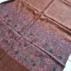 Pashimina indiana de cashmere estampa marrom ferrugem