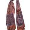 Pashimina indiana de cashmere estampa marrom ferrugem