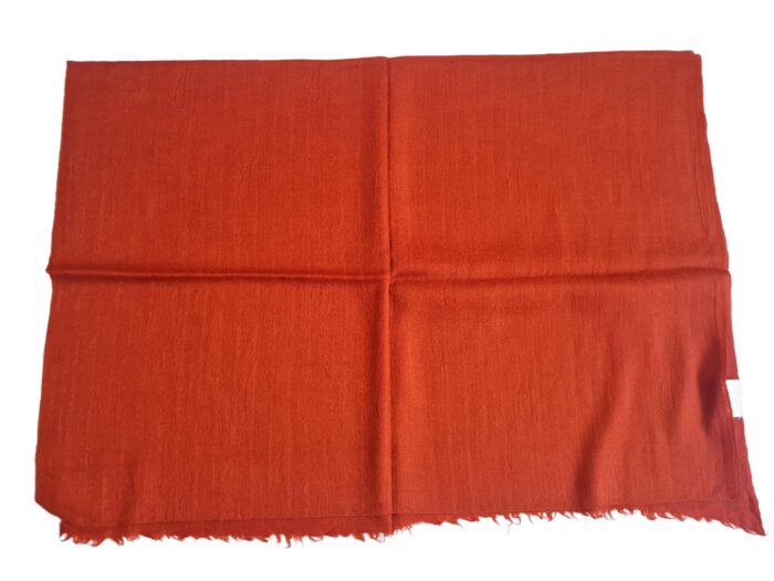 Pashimina indiana de cashmere estampa laranja terracota