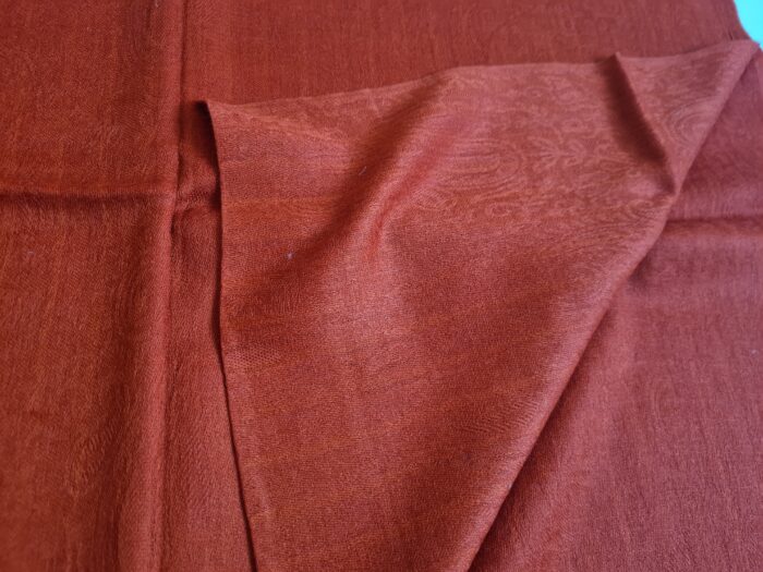 Pashimina indiana de cashmere estampa laranja terracota