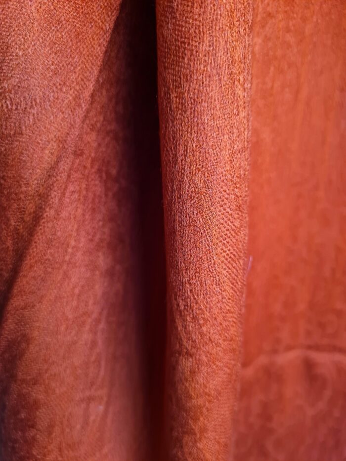 Pashimina indiana de cashmere estampa laranja terracota