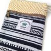Bolsinha indiana 100% Hemp fibra natural com zíper preto e mostarda