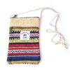 bolsinha Hemp de cânhamo pequena boho étnica listrada