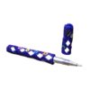 Kit de caderno e caneta indianos de miçangas azul royal