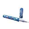 Kit de caderno e caneta indianos de miçangas azul turquesa