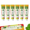 kit com 6 pastas de metal Ayurvedika sabor menta