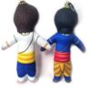Bonecos dos irmãos Krishna e Balarama de tecido 20cm