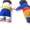 Bonecos dos irmãos Krishna e Balarama de tecido 20cm