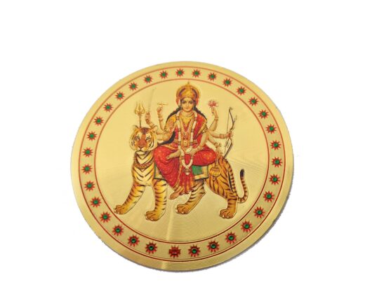 Adesivo indiano dourado premium da Deusa Durga